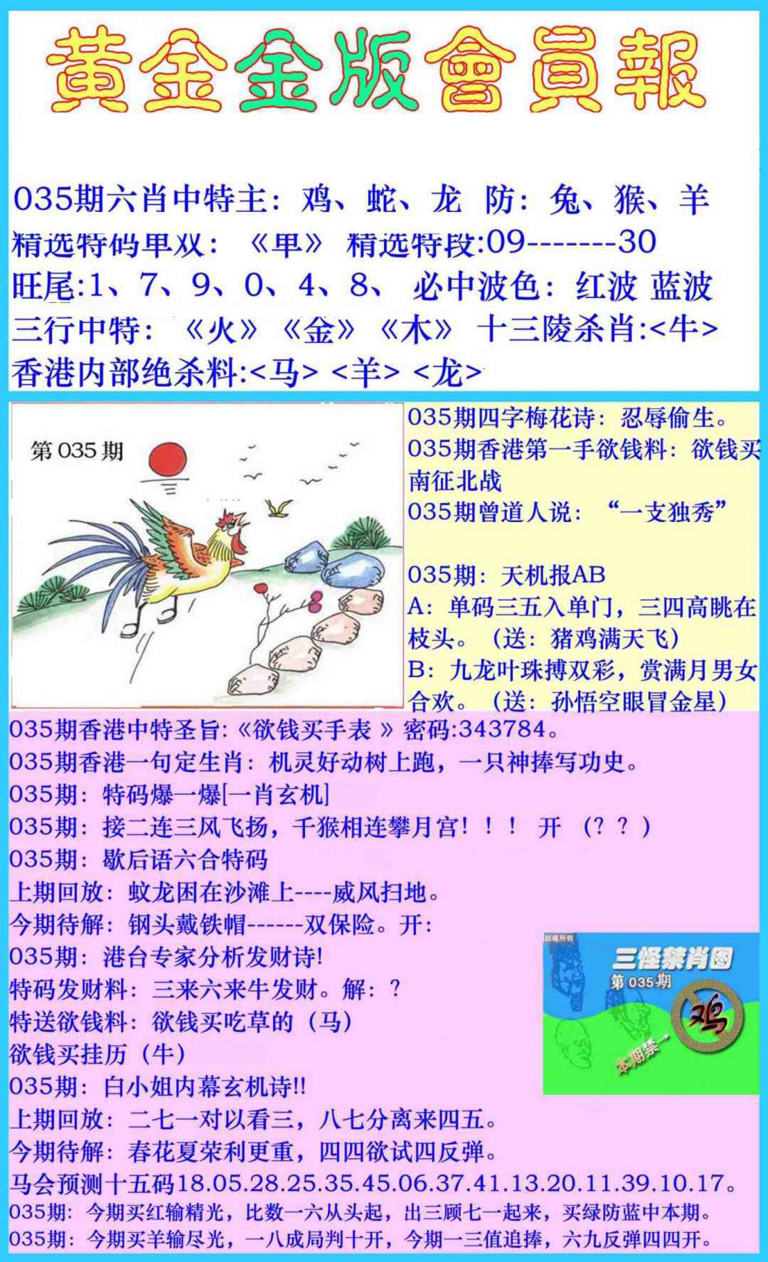 035期黄金金版会员报[图]
