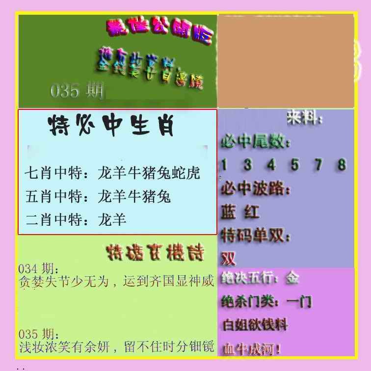 035期波肖门尾最佳公开版[图]